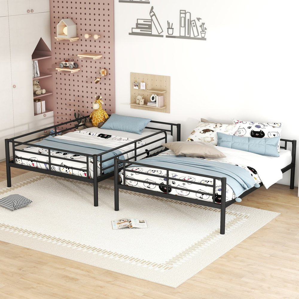 Black Full Over Full Iron Bunk Bed