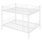 White Full Over Full Iron Bunk Bed