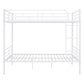 White Full Over Full Iron Bunk Bed