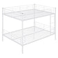 White Full Over Full Iron Bunk Bed