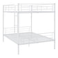 White Full Over Full Iron Bunk Bed
