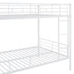 White Full Over Full Iron Bunk Bed