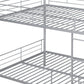 Silver Full Over Full Iron Bunk Bed