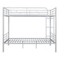 Silver Full Over Full Iron Bunk Bed