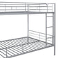 Silver Full Over Full Iron Bunk Bed