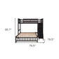Espresso Twin Over Full Solid Wood Bunk Bed With Storage