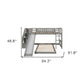 Gray Twin Over Twin Solid Wood Bunk Bed With Stairs And Slide And Drawers And Storage