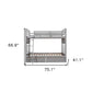 Gray Twin Over Twin Solid Wood Bunk Bed With Drawers And Storage