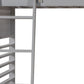 Gray Twin Over Twin Solid Wood Bunk Bed With Drawers And Storage