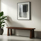 60" Dark Brown Solid Wood Bench
