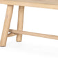 56" Natural Distressed Solid Wood Live Edge Bench
