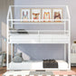 White Twin Over Twin Metal Bunk Bed