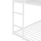 White Twin Over Twin Metal Bunk Bed