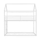 White Twin Over Twin Metal Bunk Bed
