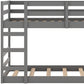 Gray Twin Over Twin Solid Wood Bunk Bed
