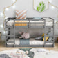 Gray Twin Over Twin Solid Wood Bunk Bed
