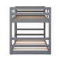 Gray Twin Over Twin Solid Wood Bunk Bed