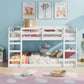 White Twin Over Twin Solid Wood Bunk Bed
