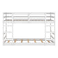 White Twin Over Twin Solid Wood Bunk Bed