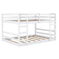 White Twin Over Twin Solid Wood Bunk Bed