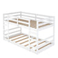 White Twin Over Twin Solid Wood Bunk Bed