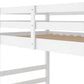 White Twin Over Twin Solid Wood Bunk Bed