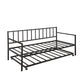 Black Metal Twin Daybed Frame With Trundle