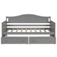 Gray Wood Twin Daybed Frame With Drawers