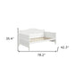 White Wood Twin Daybed Frame With Trundle
