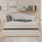 White Wood Twin Daybed Frame With Trundle