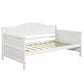 White Wood Twin Daybed Frame With Trundle