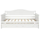 White Wood Twin Daybed Frame With Trundle