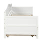 White Wood Twin Daybed Frame With Trundle
