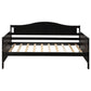 Espresso Wood Twin Daybed Frame With Trundle