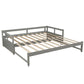 Gray Wood Twin Daybed Frame With Trundle