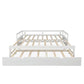 White Wood Twin Daybed Frame With Trundle