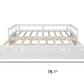 White Wood Twin Daybed Frame With Trundle