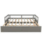 Gray Wood Twin Daybed Frame With Drawers