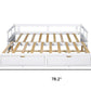 White Wood Twin Daybed Frame With Drawers