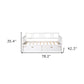 White Wood Twin Daybed Frame With Drawers
