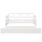 White Wood Twin Daybed Frame With Trundle