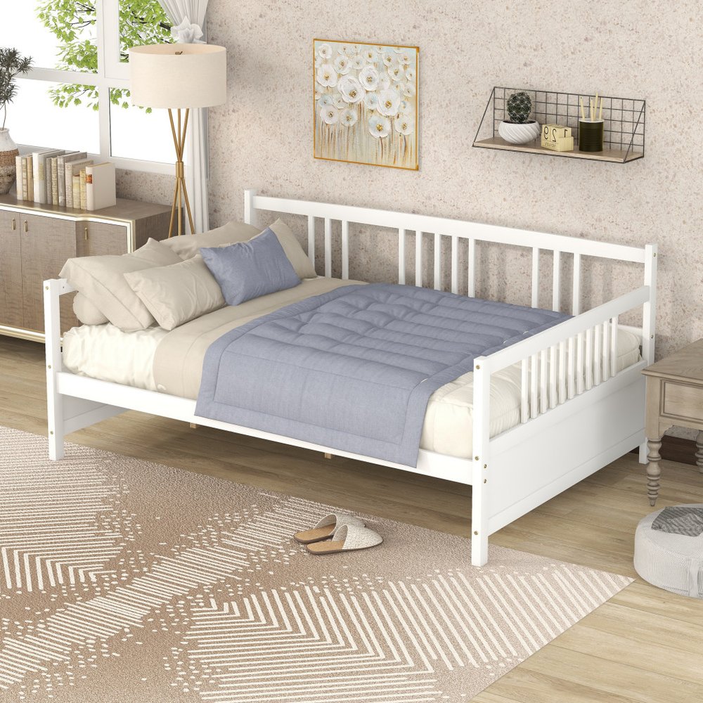 White Wood Full Daybed Frame