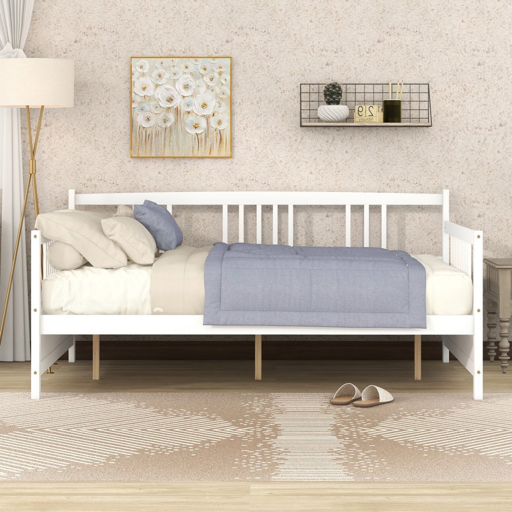 White Wood Full Daybed Frame