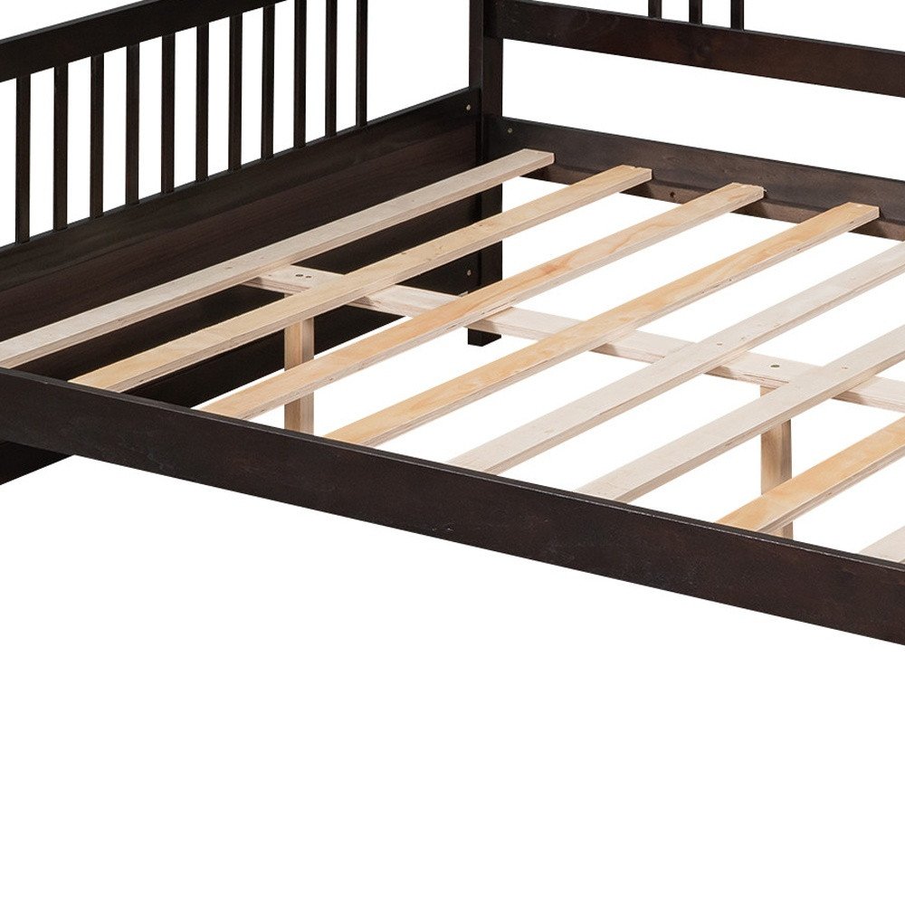 Espresso Wood Full Daybed Frame