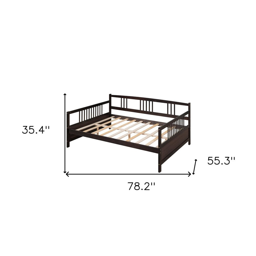 Espresso Wood Full Daybed Frame