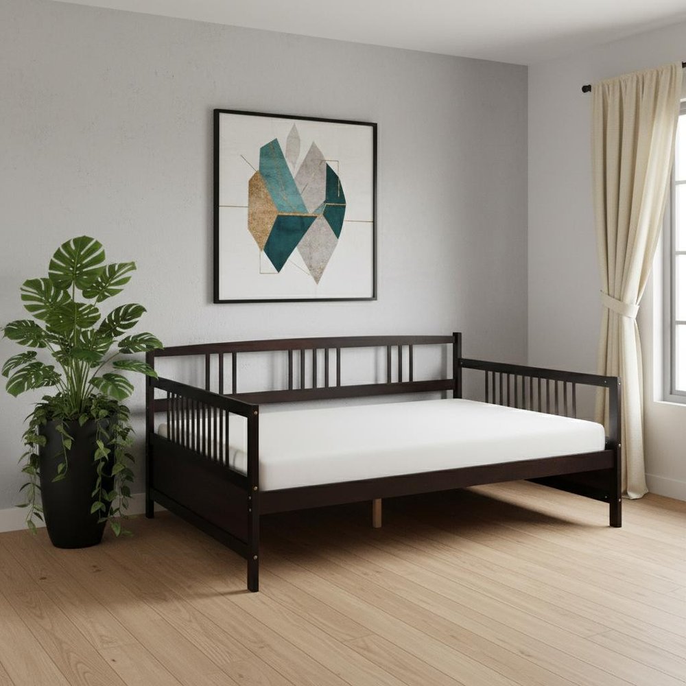 Espresso Wood Full Daybed Frame
