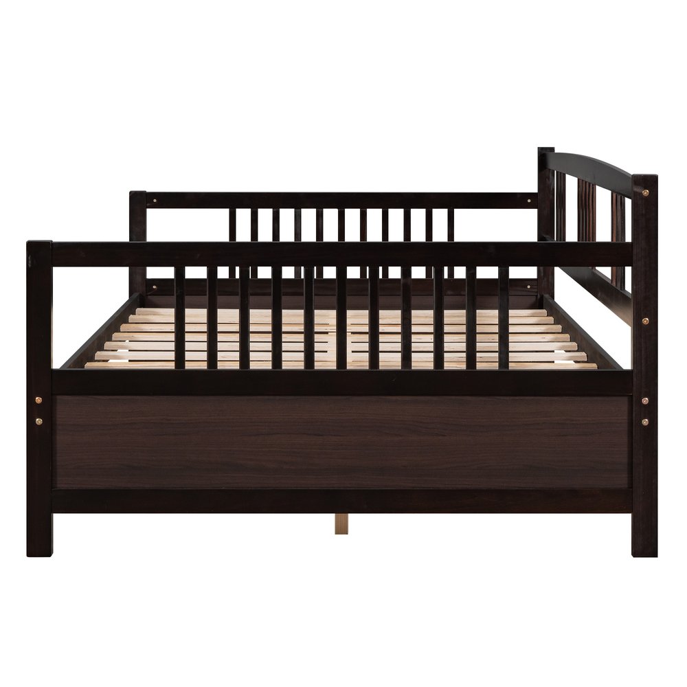 Espresso Wood Full Daybed Frame