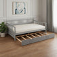 Gray Wood Full Daybed Frame With Trundle