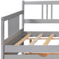 Gray Wood Full Daybed Frame With Trundle