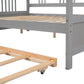 Gray Wood Full Daybed Frame With Trundle